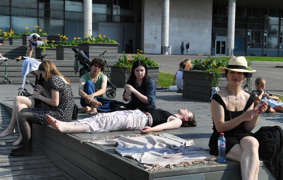 Жаркая погода в Москве