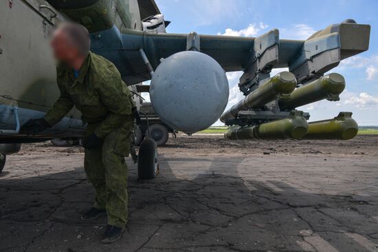 Аэродром базирования вертолетов Ка-52 в зоне проведения спецоперации