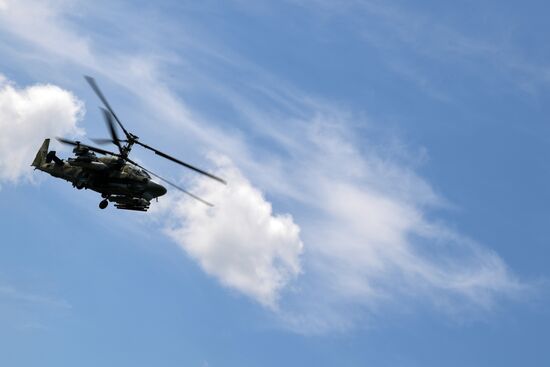 Аэродром базирования вертолетов Ка-52 в зоне проведения спецоперации