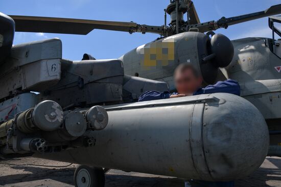 Аэродром базирования вертолетов Ка-52 в зоне проведения спецоперации