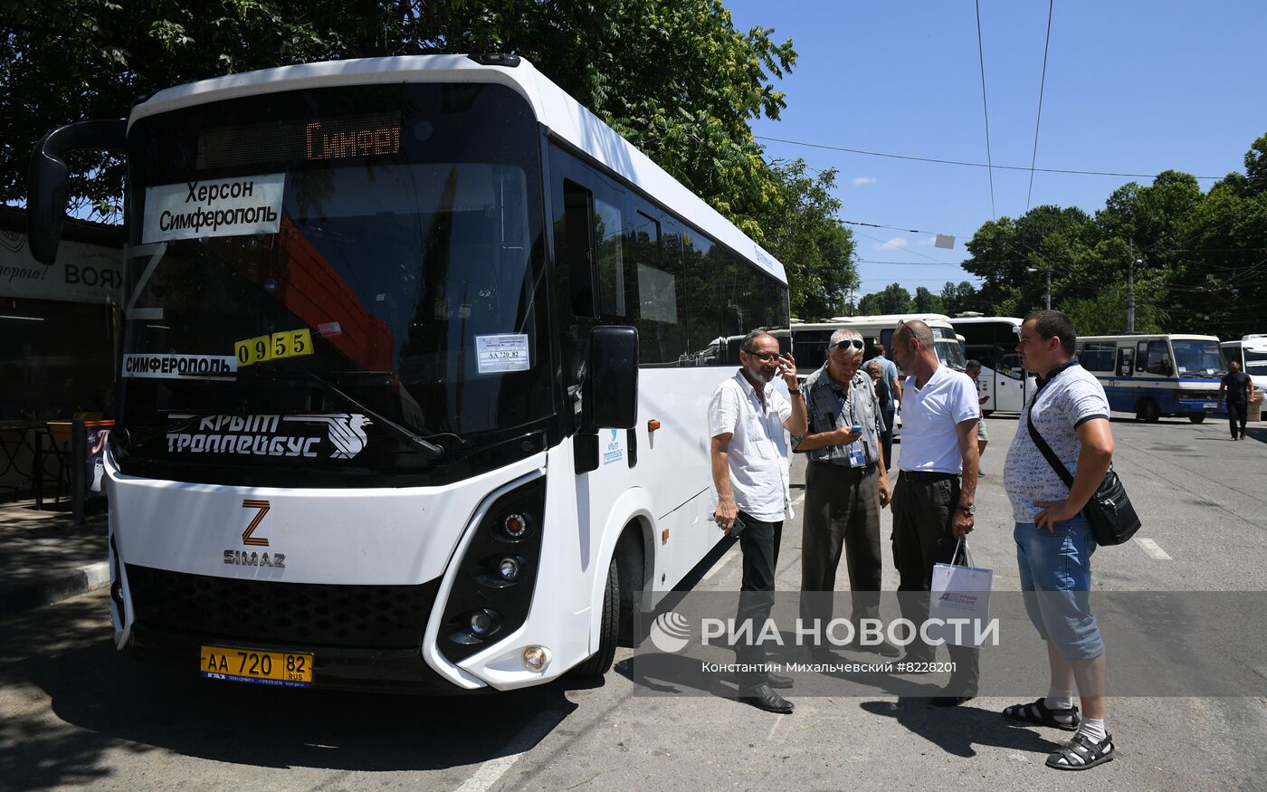 Первые за восемь лет пассажирские автобусы начинают курсировать между Крымом, Херсоном и Мелитополем