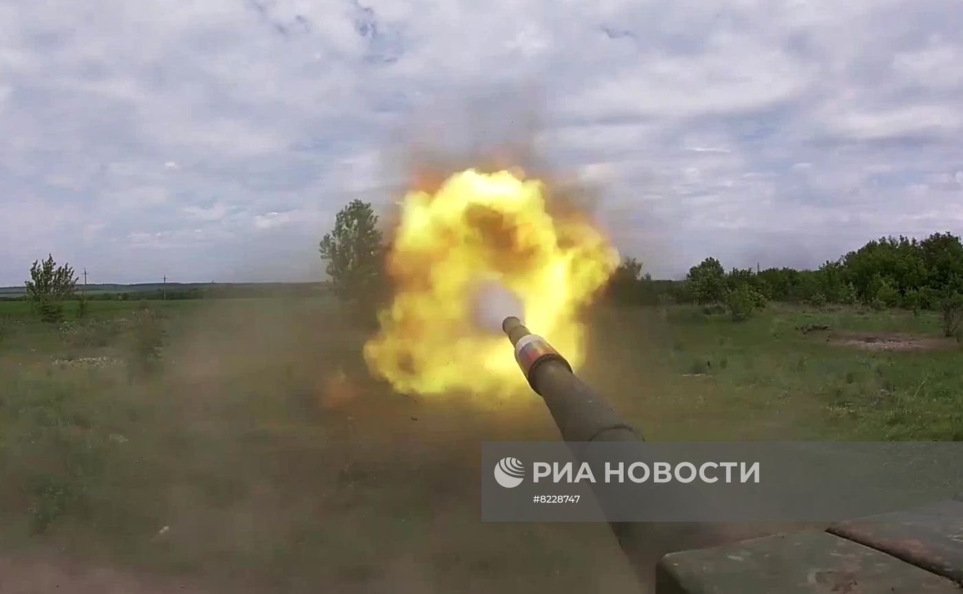 Боевая работа бронетехники морской пехоты в ходе спецоперации