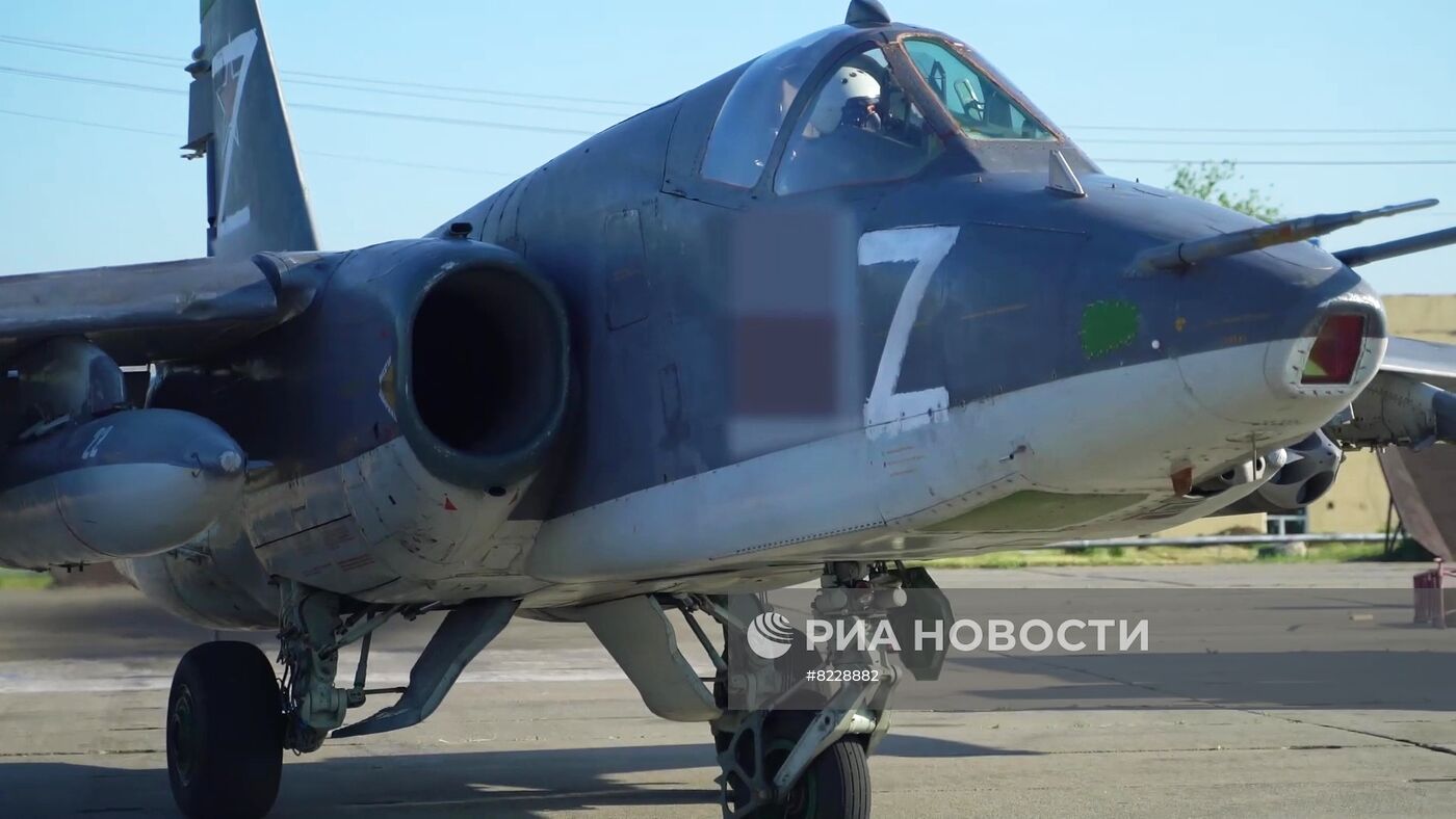 Боевая работа штурмовиков Су-25 ВКС РФ в ходе спецоперации