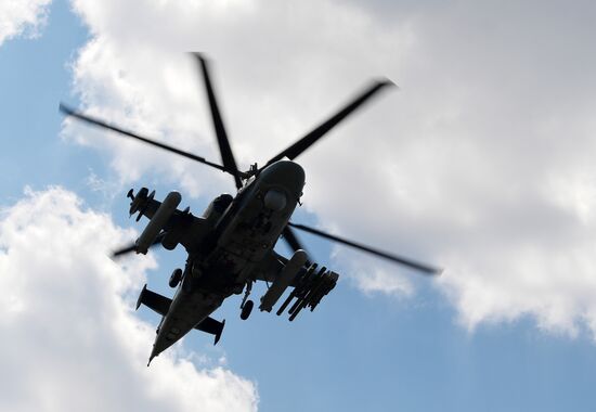 Аэродром базирования вертолетов Ка-52 в зоне проведения спецоперации