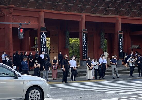 Церемония прощания с Синдзо Абэ