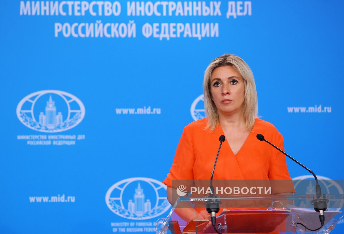 Брифинг официального представителя МИД России М. Захаровой