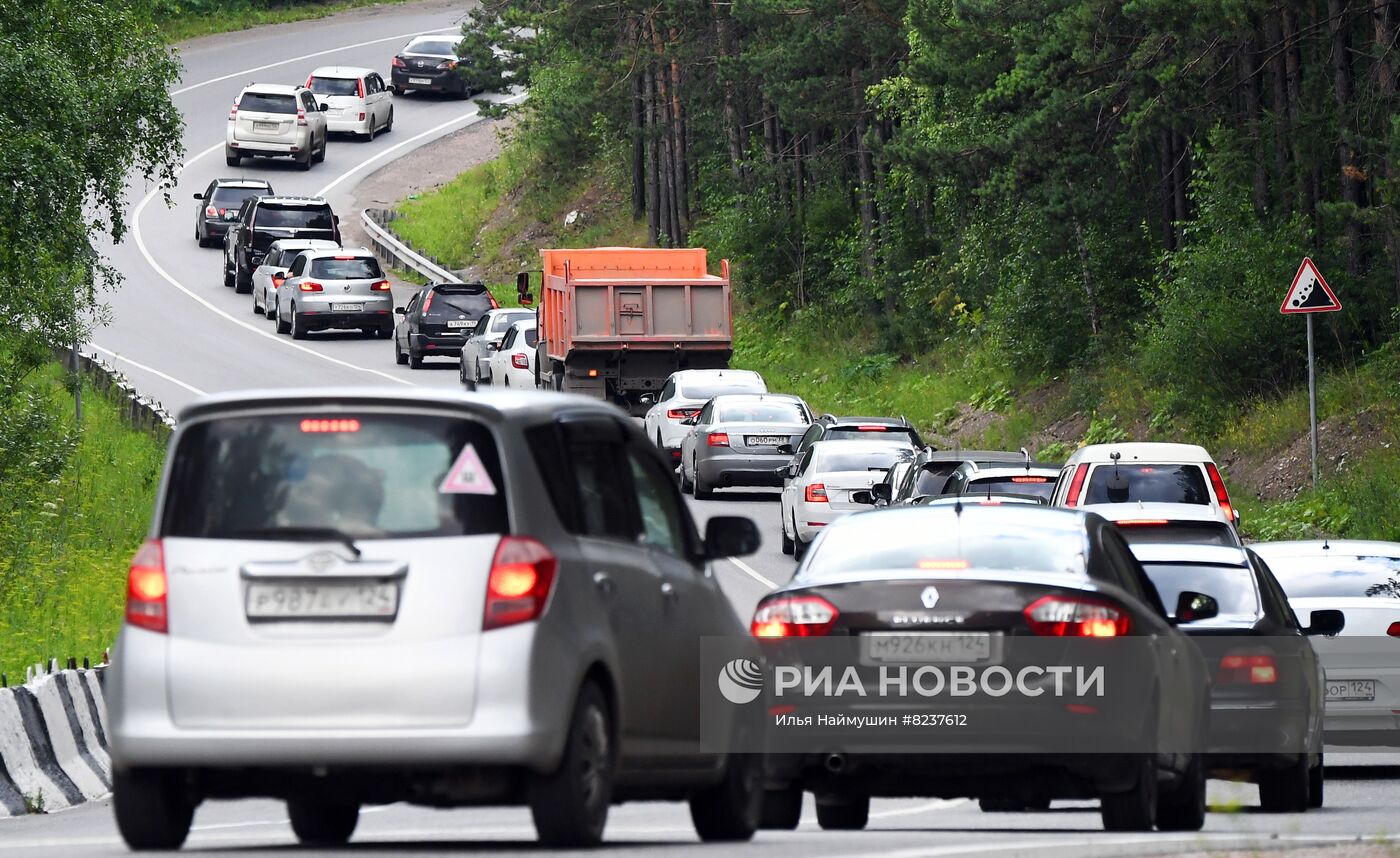 Пробки на дорогах Красноярского края