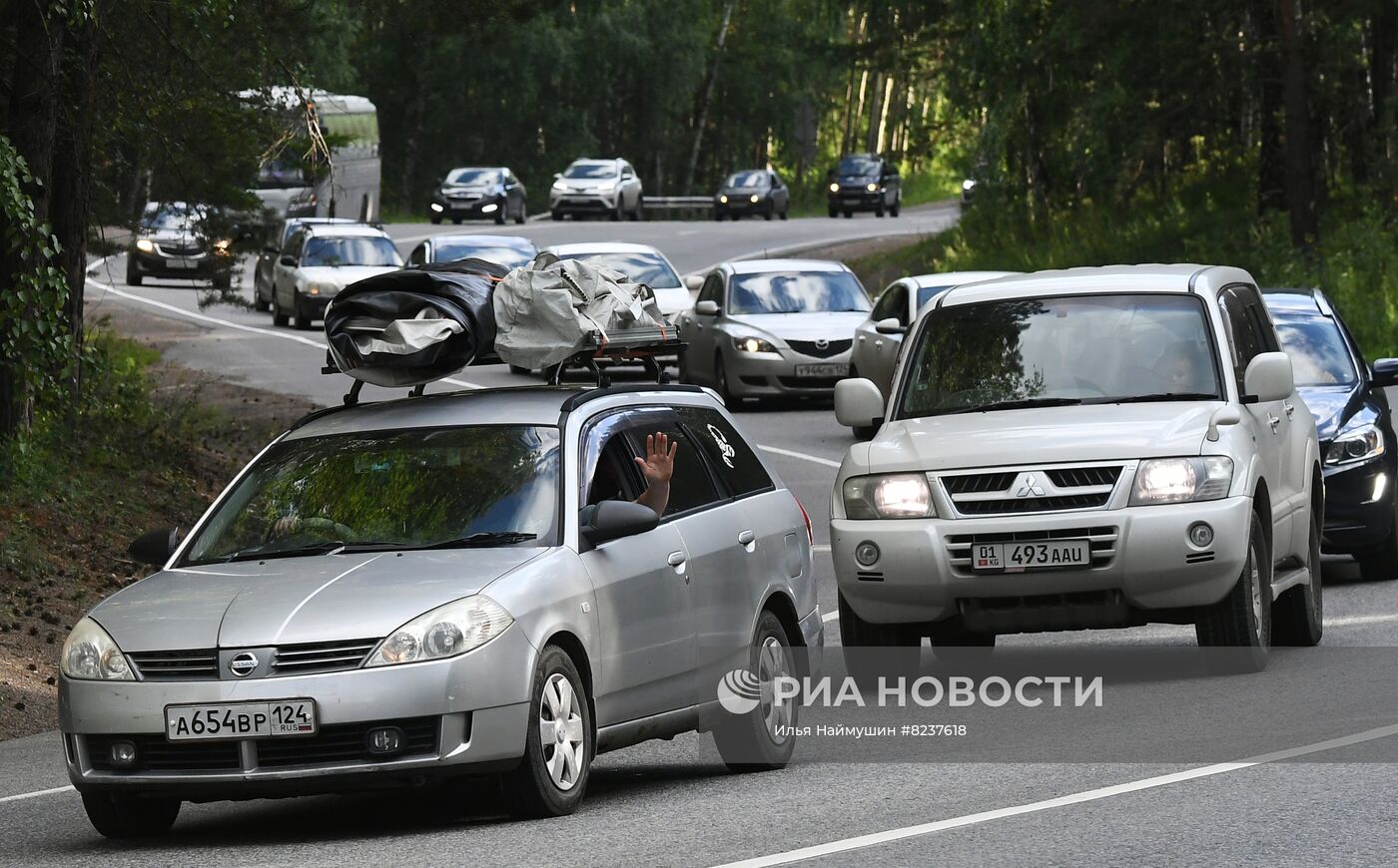 Пробки на дорогах Красноярского края