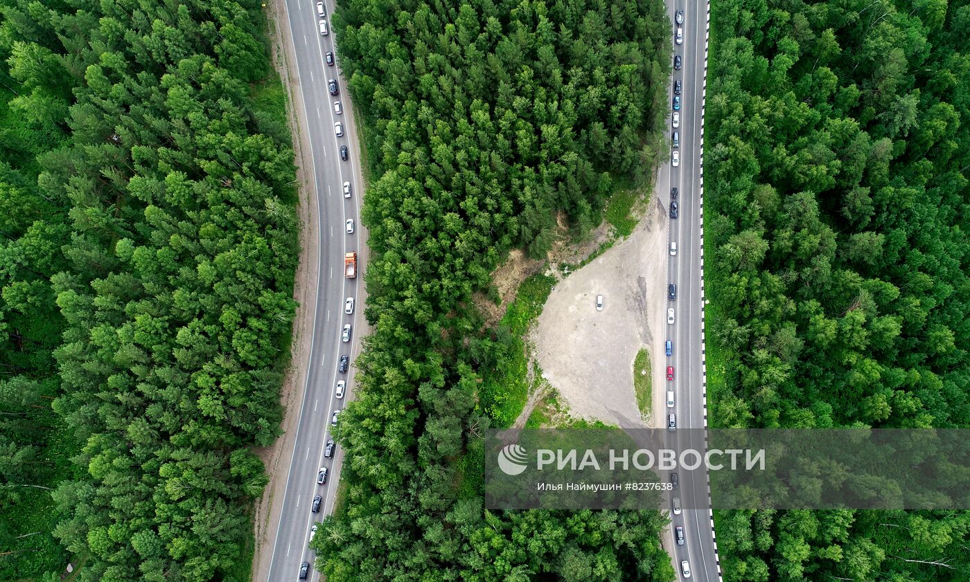 Пробки на дорогах Красноярского края