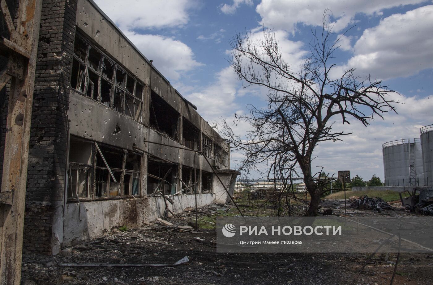 Последствия обстрела в г. Пологи