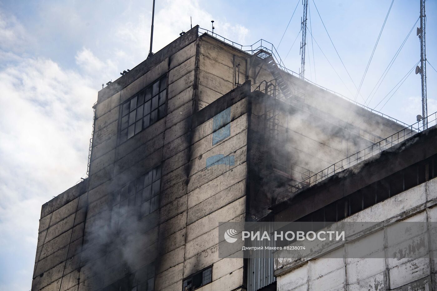 Последствия обстрела в г. Пологи