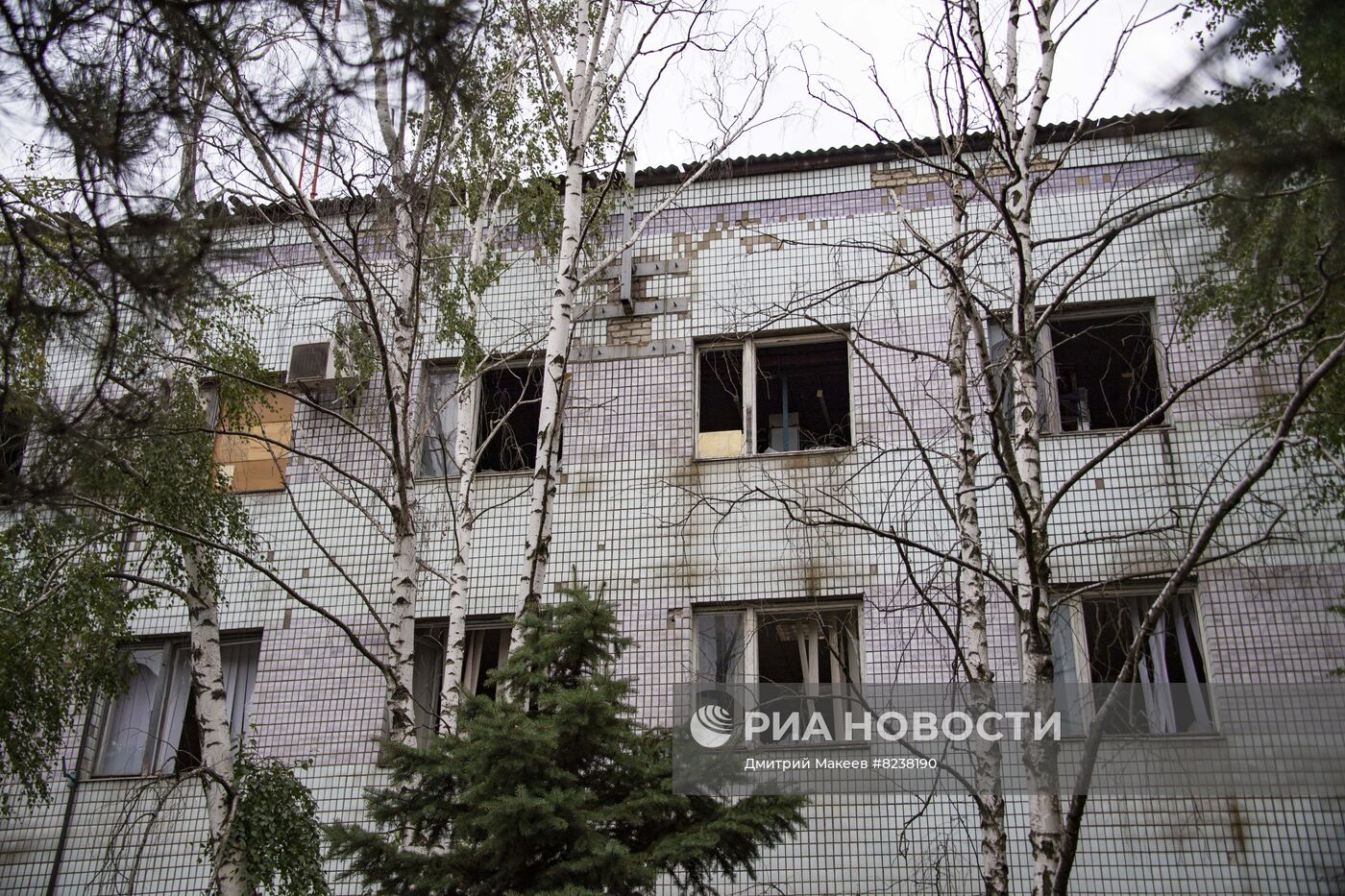 Последствия обстрела в г. Пологи