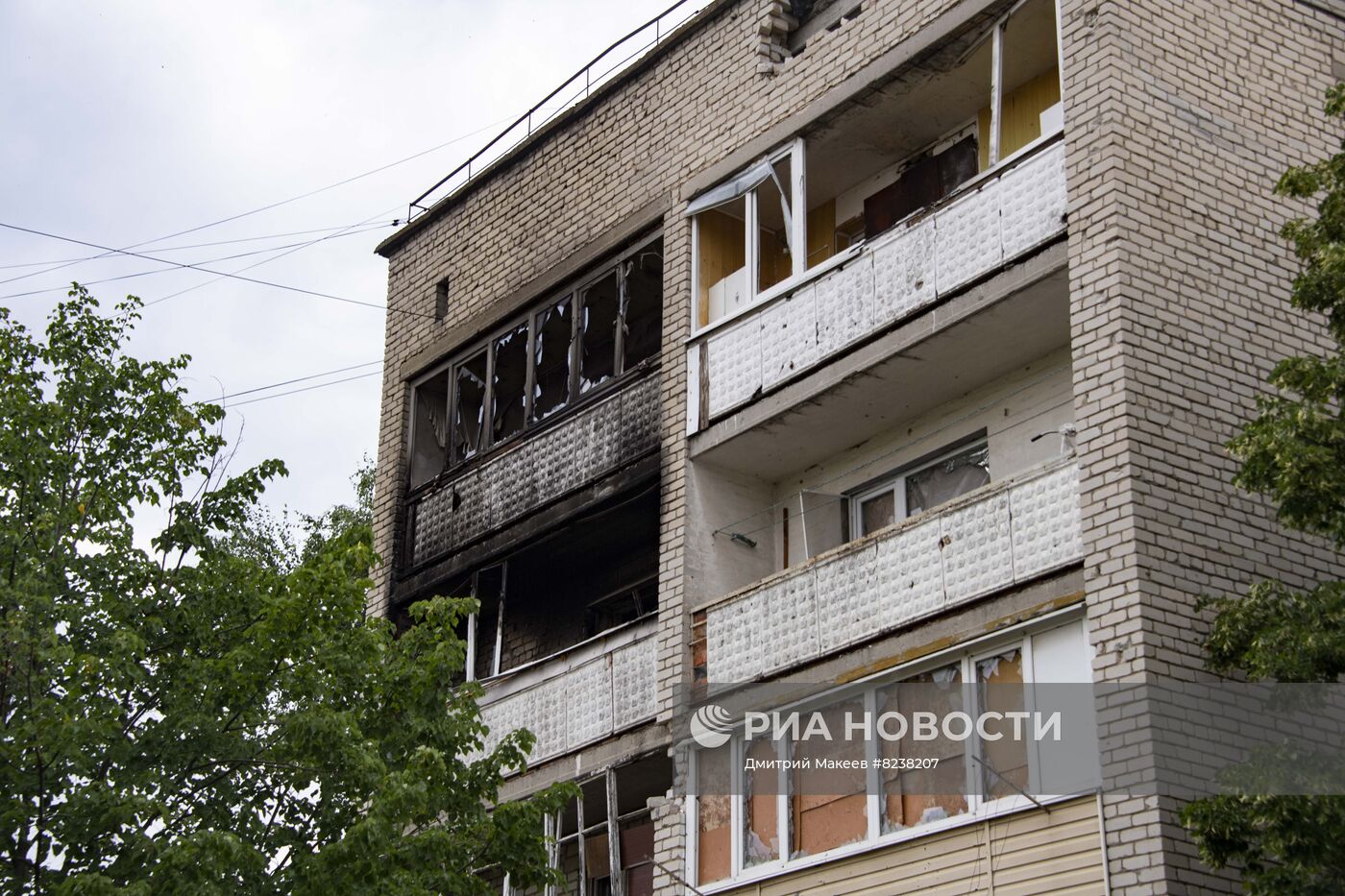 Последствия обстрела в г. Пологи | РИА Новости Медиабанк