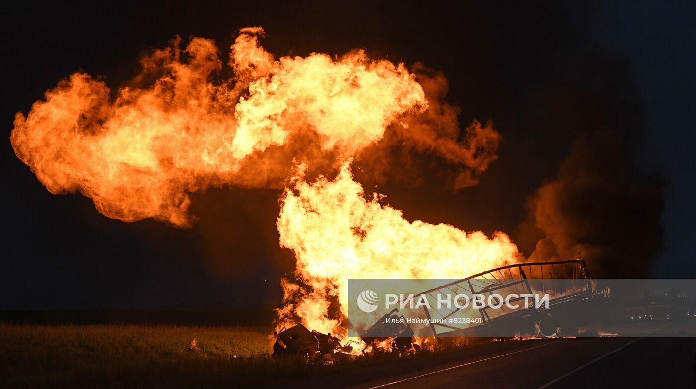 Авария на федеральной трассе в Красноярском крае