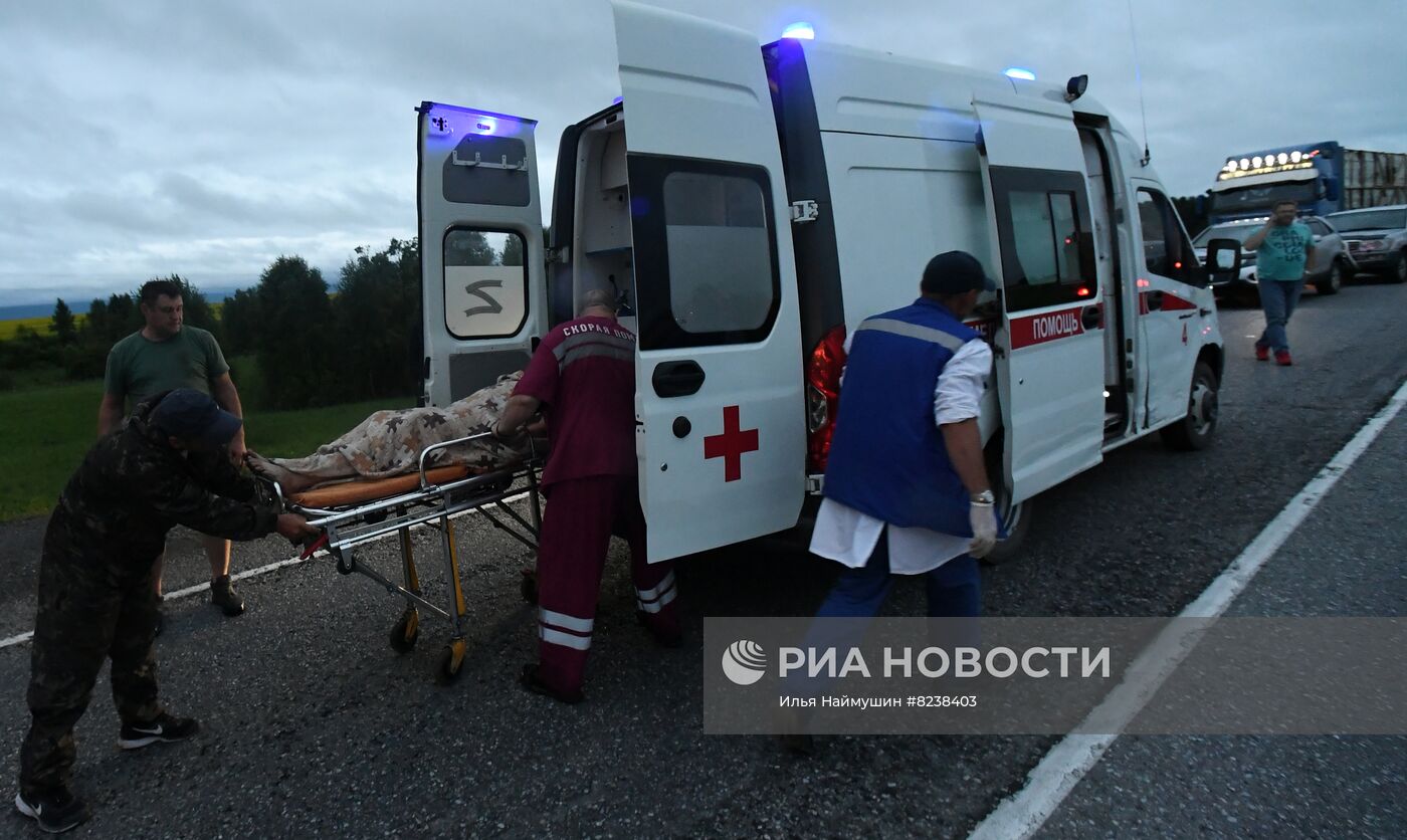 Авария на федеральной трассе в Красноярском крае