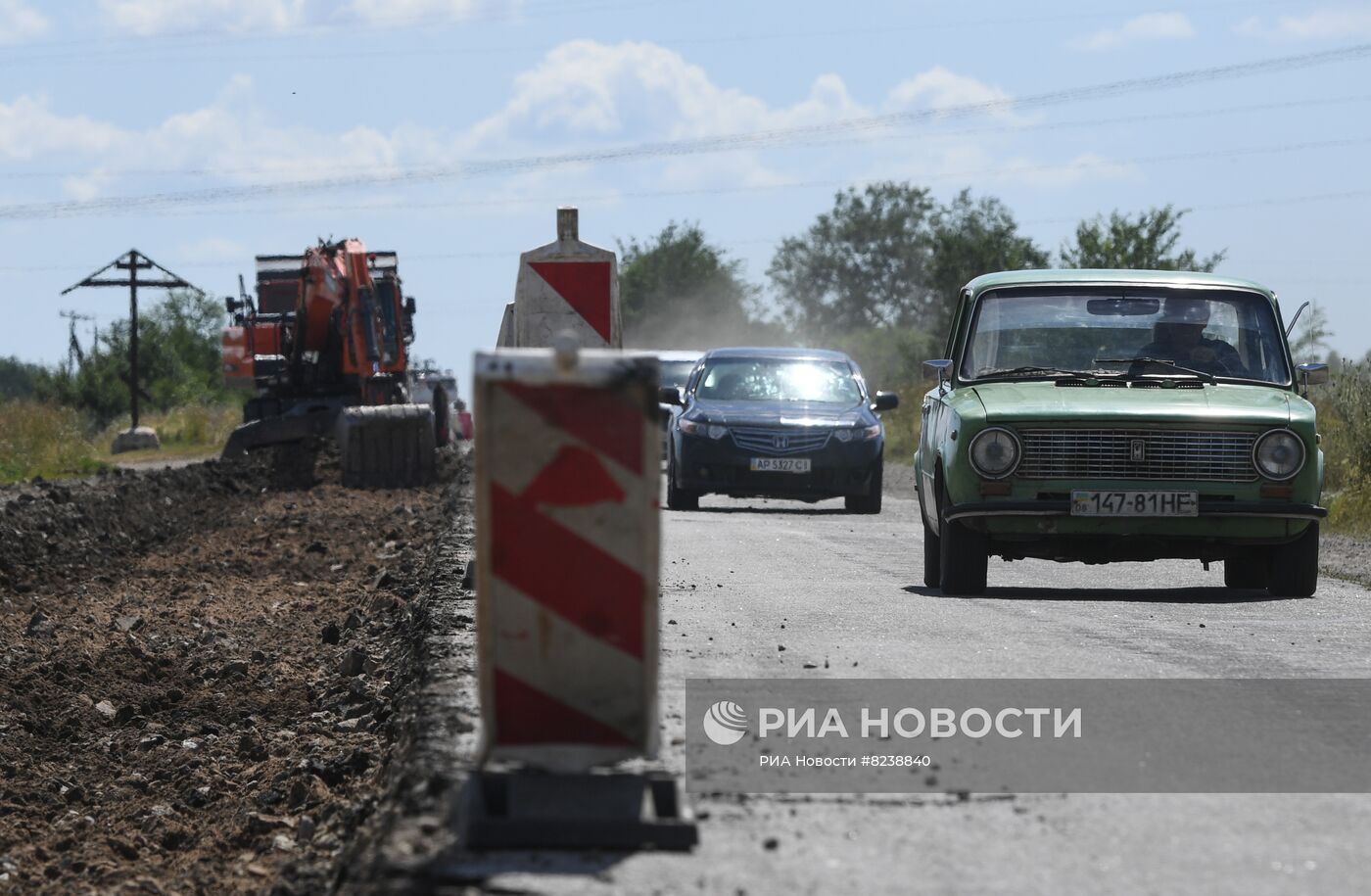 В Запорожской области начался ремонт дороги Мелитополь - Бердянск