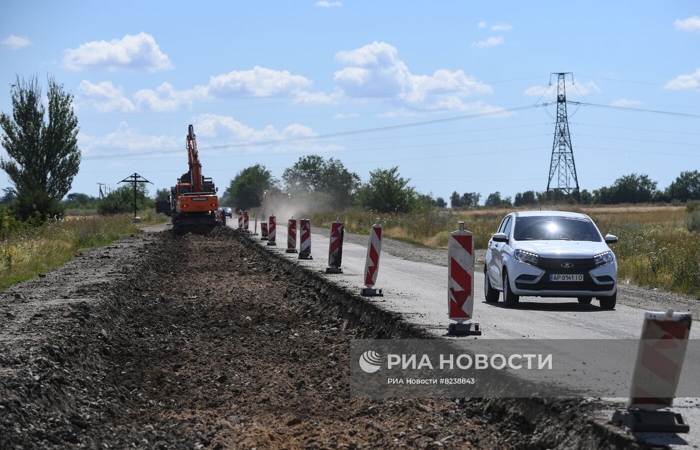 В Запорожской области начался ремонт дороги Мелитополь - Бердянск