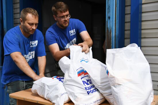 В Мелитополь прибыла гуманитарная помощь из Севастополя