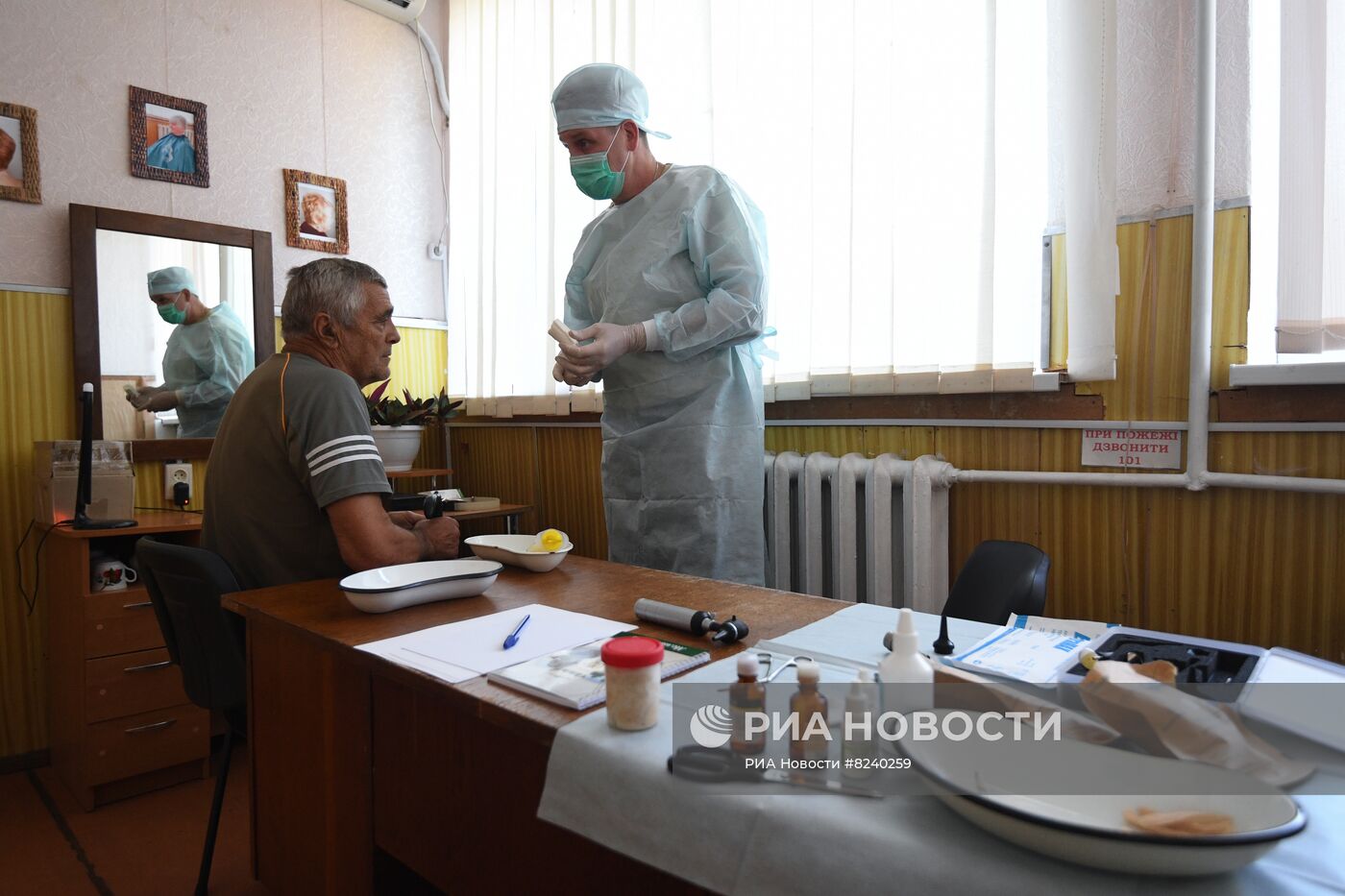 Медицинский отряд специального назначения ведет прием местных жителей в Запорожской области