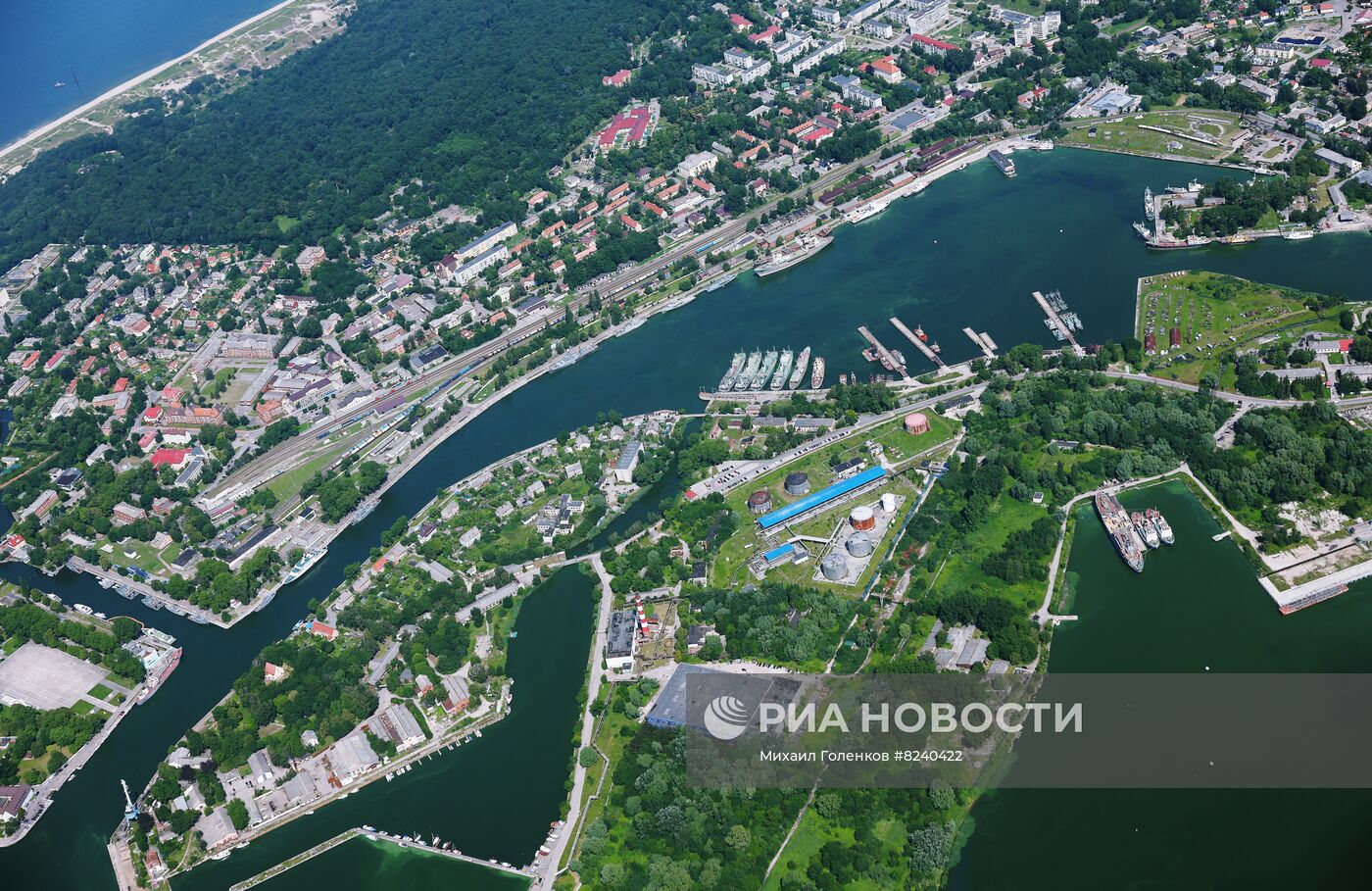 Работа порта в Балтийске 