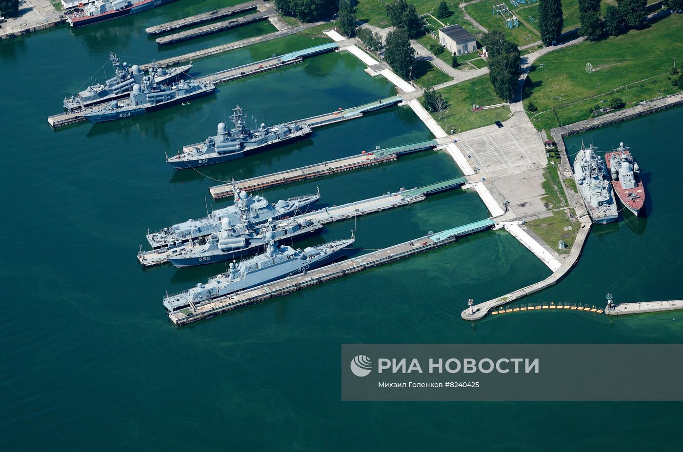 Работа порта в Балтийске 