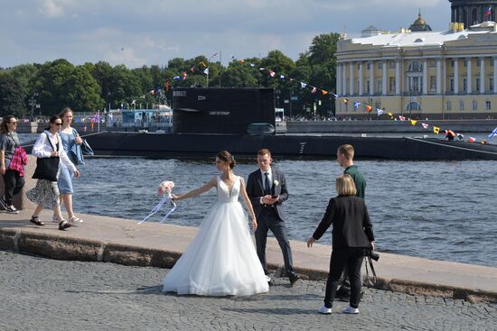 Репетиция парада ко Дню ВМФ в Санкт-Петербурге