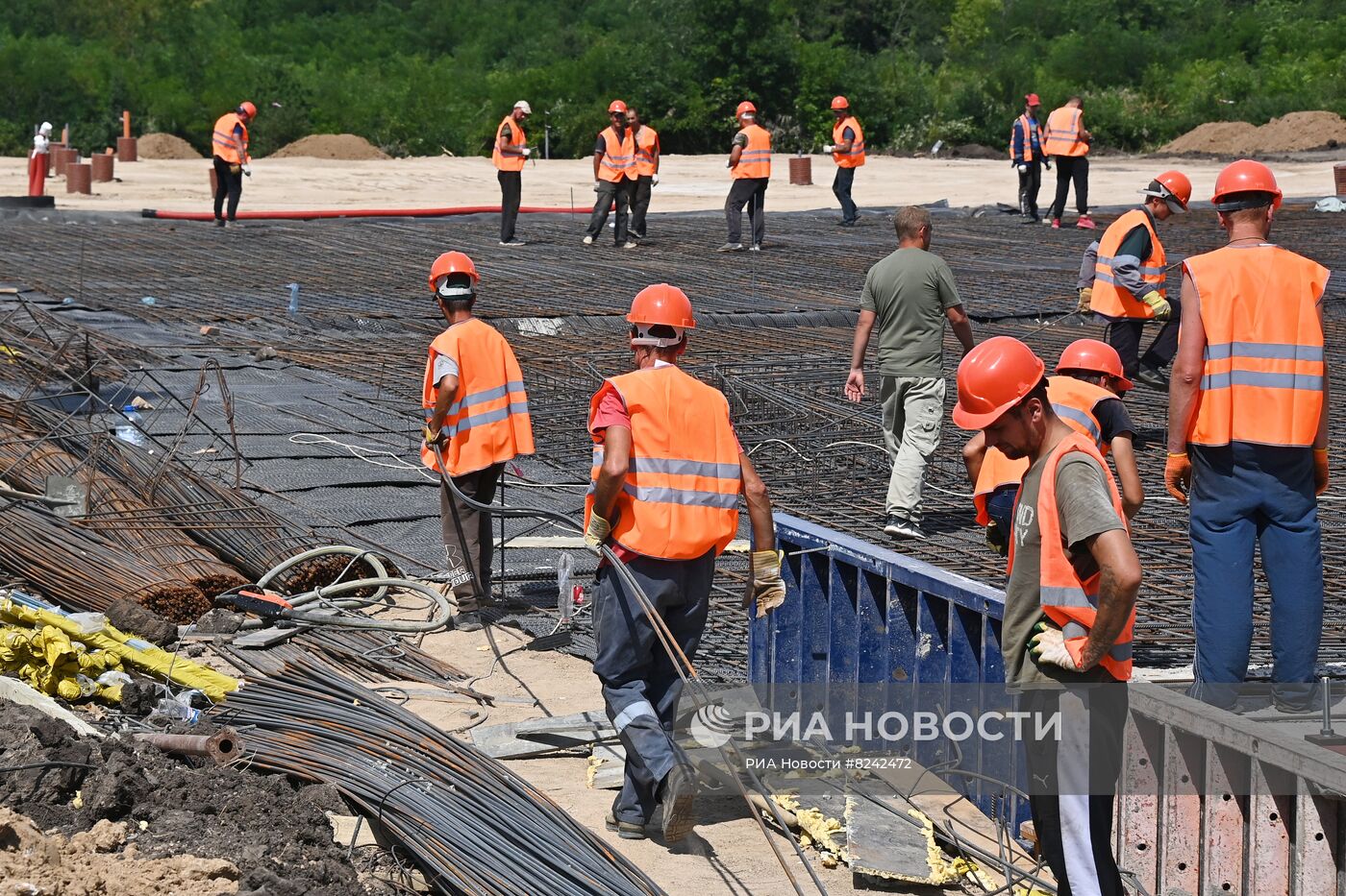 Строительство микрорайона бригадами ВСК МО РФ в Мариуполе