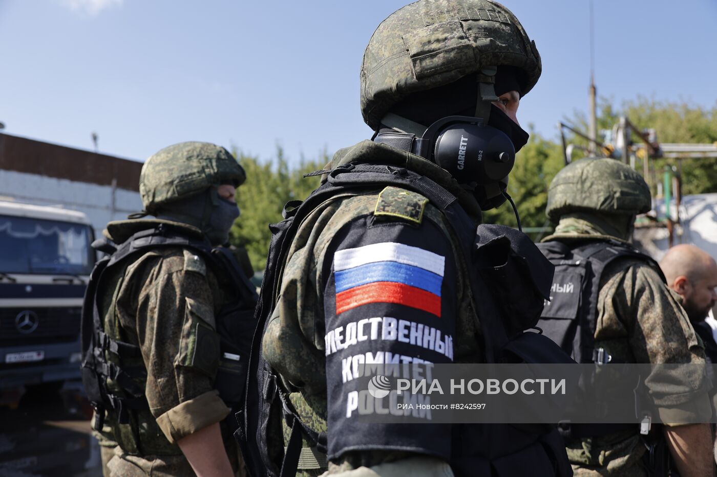 Последствия пожара на нефтебазе в Донецке