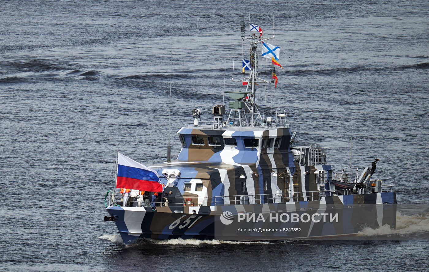 Генеральная репетиция парада ко Дню ВМФ