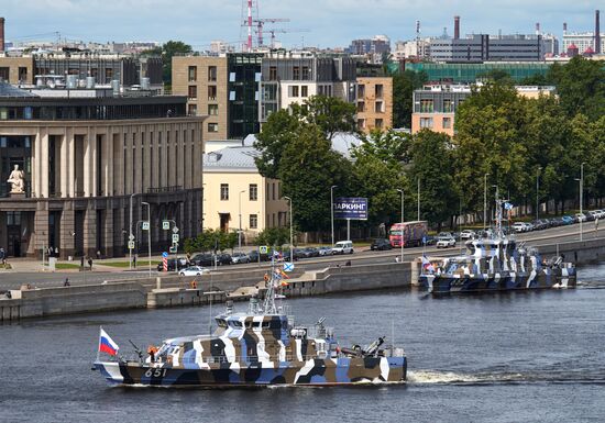 Генеральная репетиция парада ко Дню ВМФ