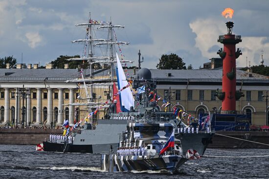 Генеральная репетиция парада ко Дню ВМФ 