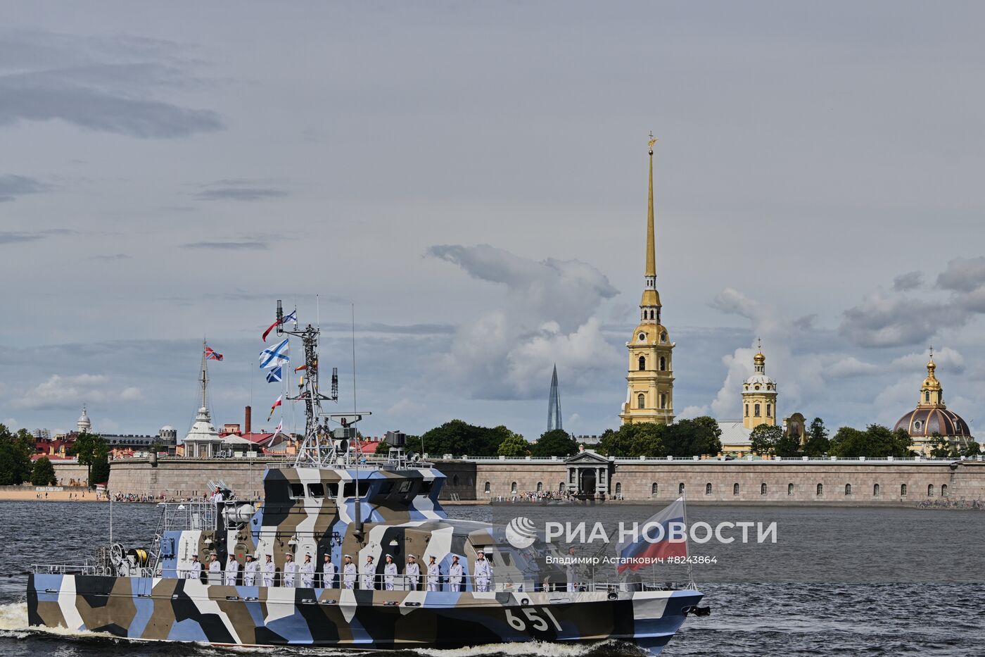 Генеральная репетиция парада ко Дню ВМФ 