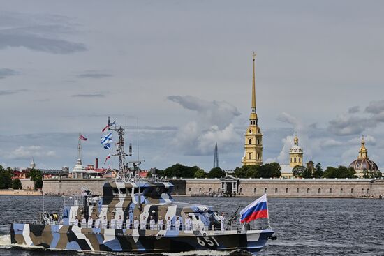 Генеральная репетиция парада ко Дню ВМФ 