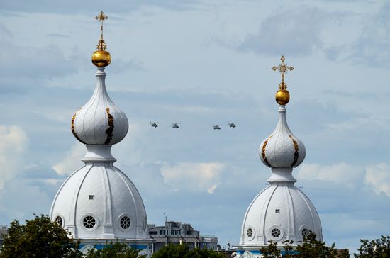 Генеральная репетиция парада ко Дню ВМФ