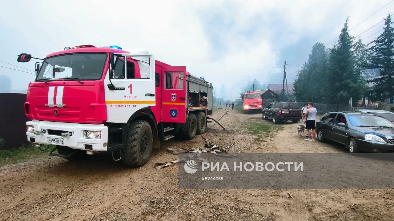 Лесные пожары в Якутии