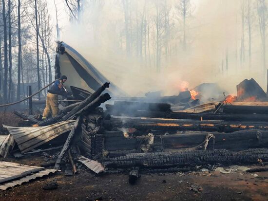 Лесные пожары в Якутии