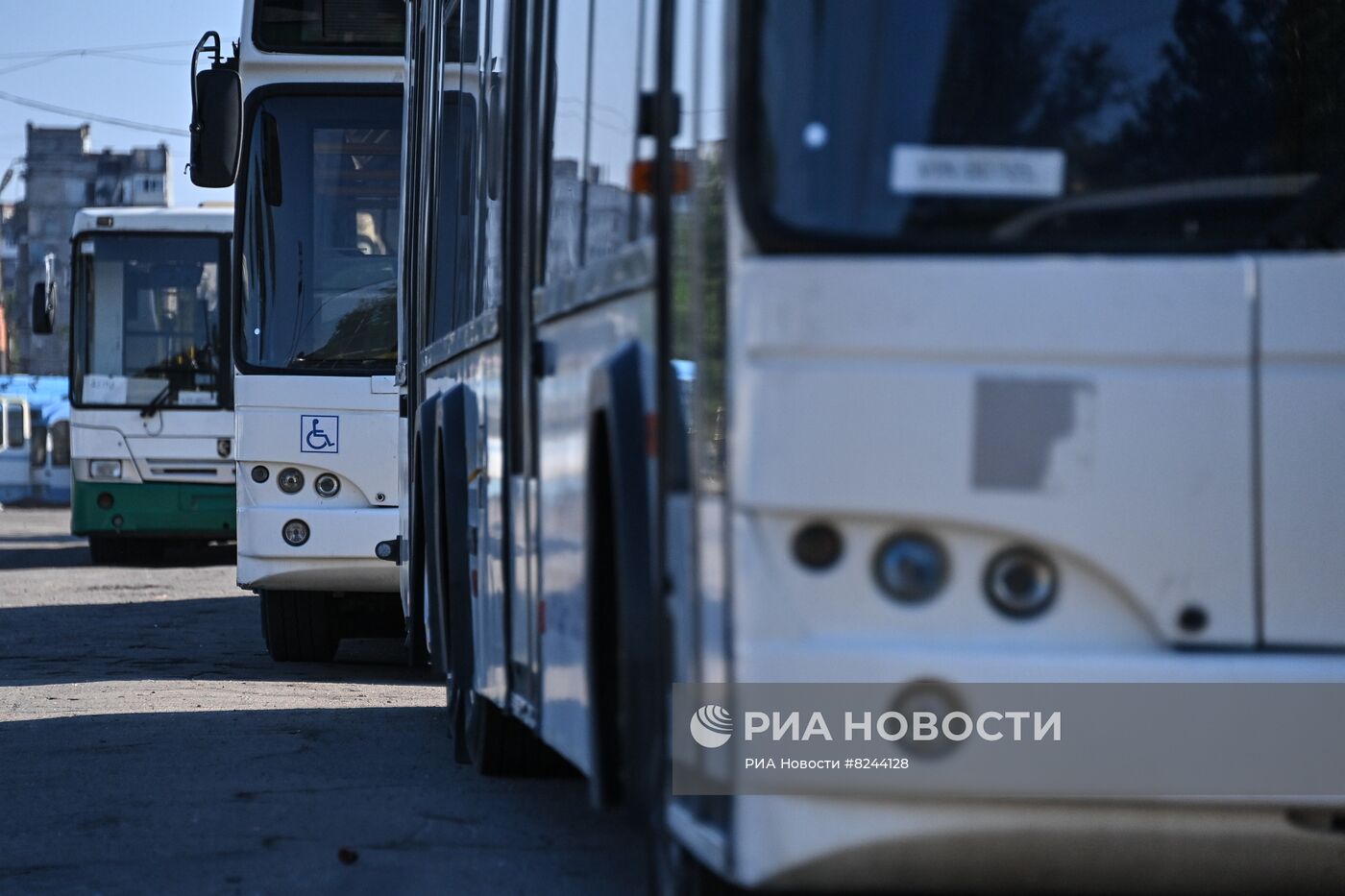 Работа транспорта в Мариуполе