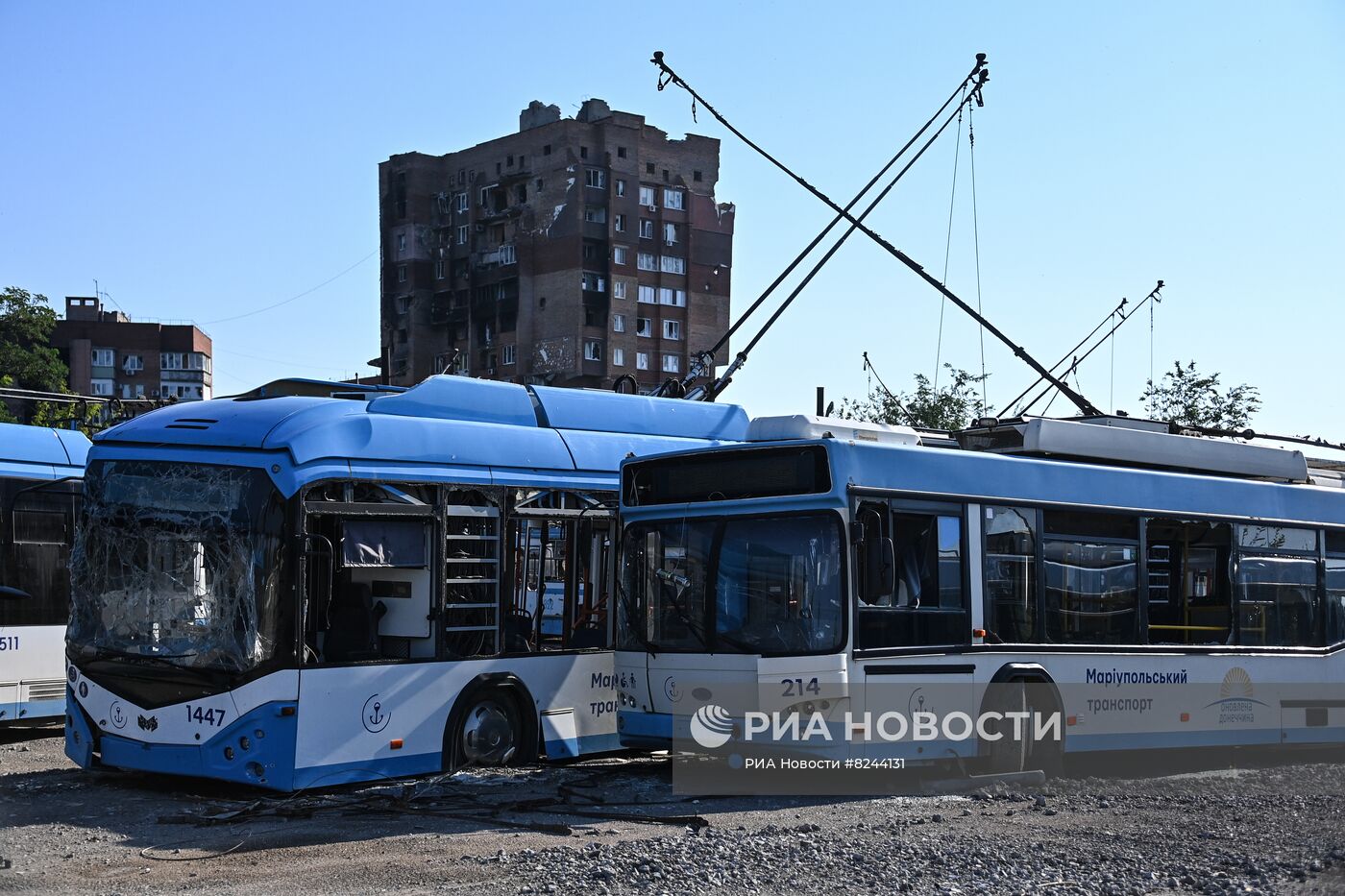 Работа транспорта в Мариуполе