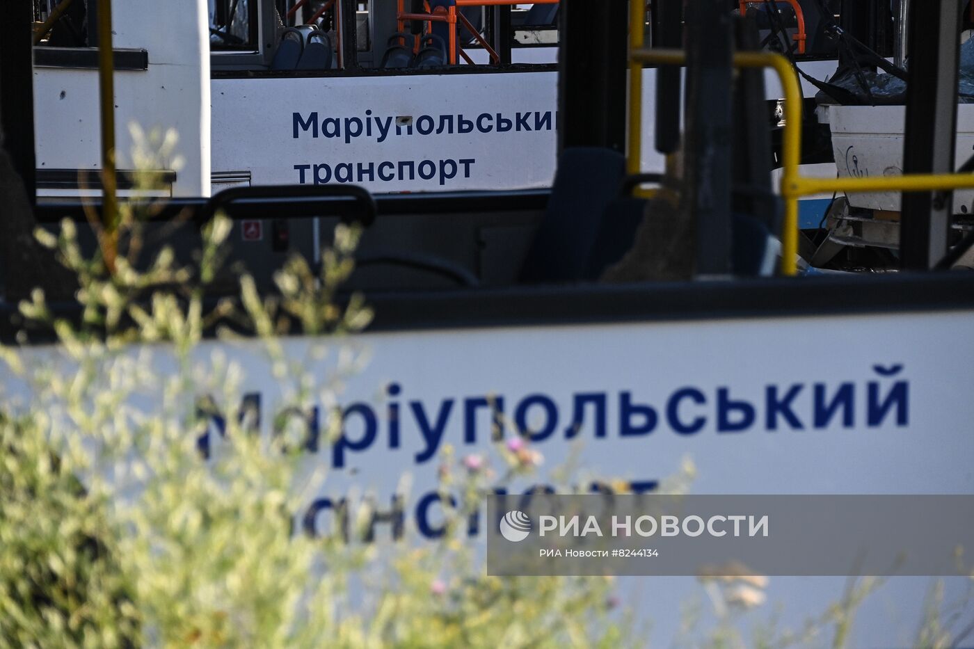 Работа транспорта в Мариуполе