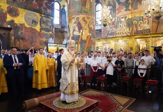 Патриаршее служение в день крещения Руси