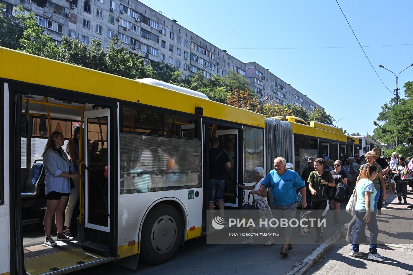 Работа транспорта в Мариуполе