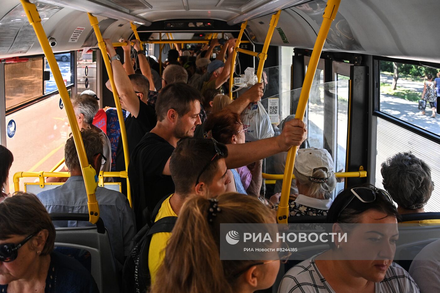 Работа транспорта в Мариуполе