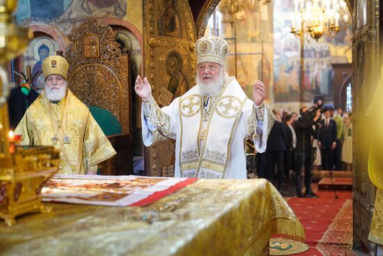 Патриаршее служение в день крещения Руси