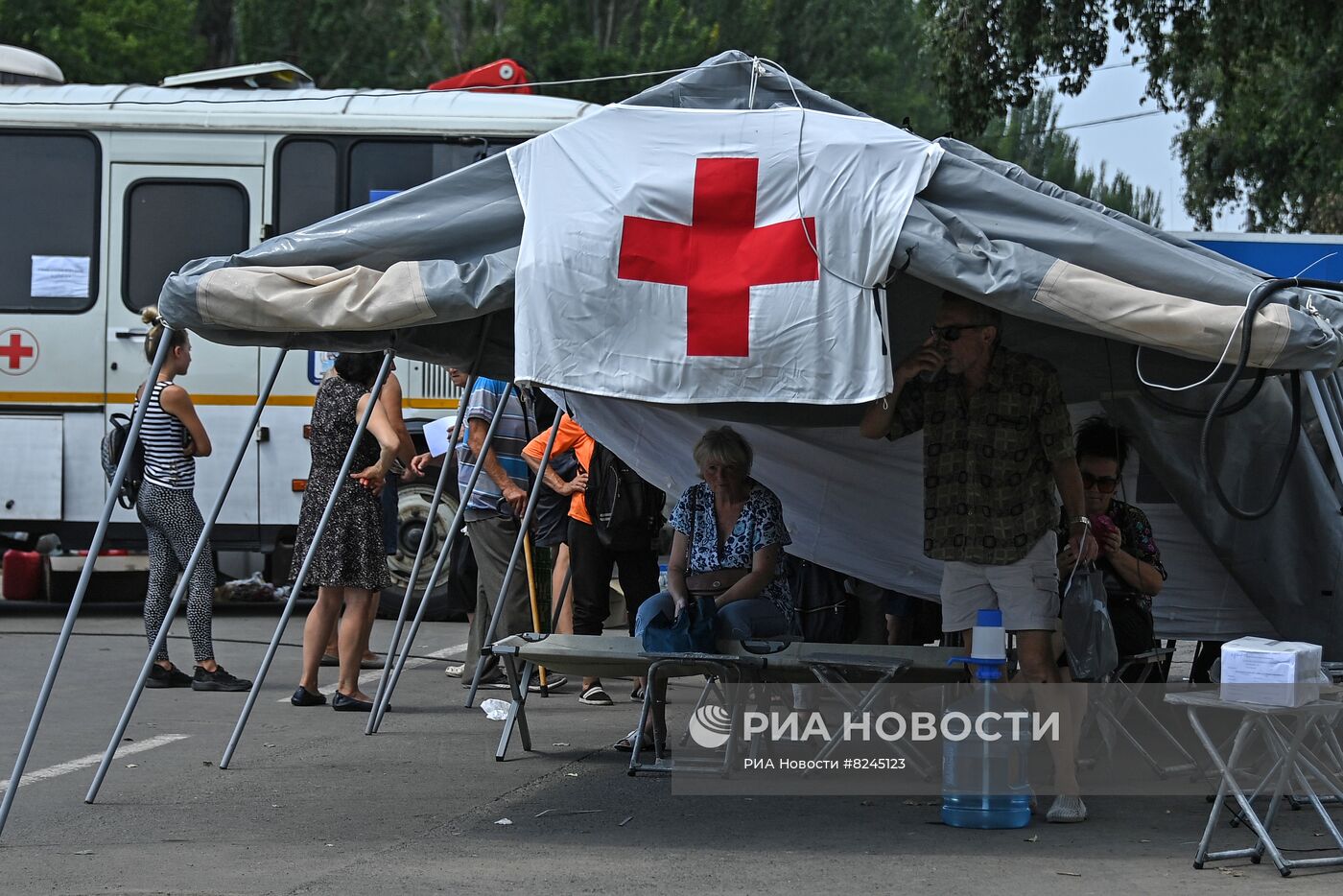Передвижной пункт медпомощи из Тулы в Мариуполе