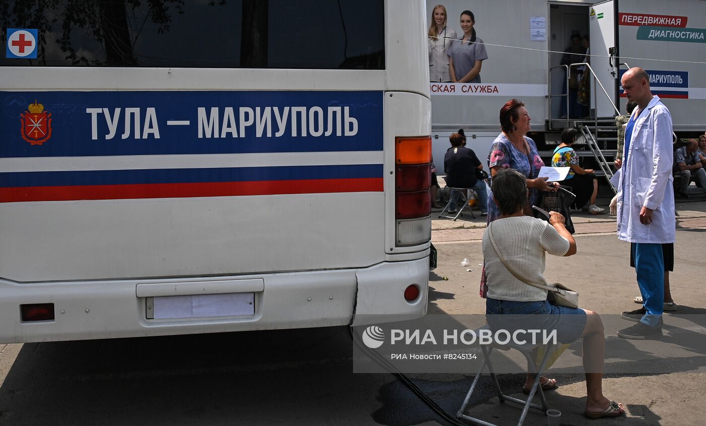 Передвижной пункт медпомощи из Тулы в Мариуполе