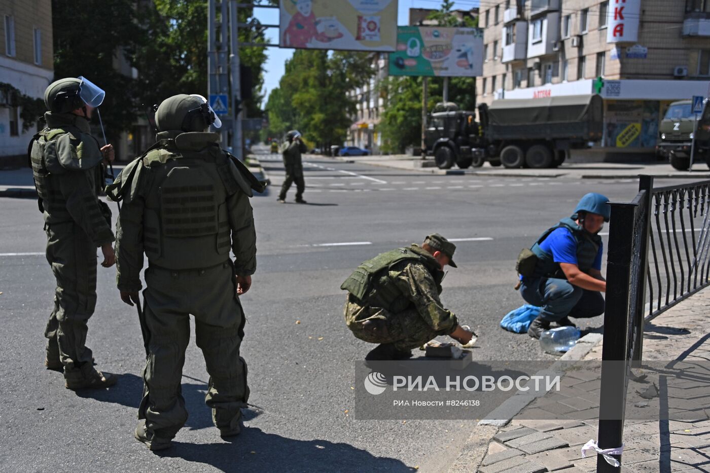 Разминирование в центре Донецка