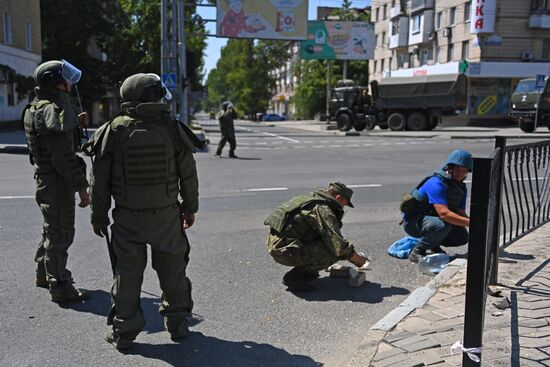 Разминирование в центре Донецка