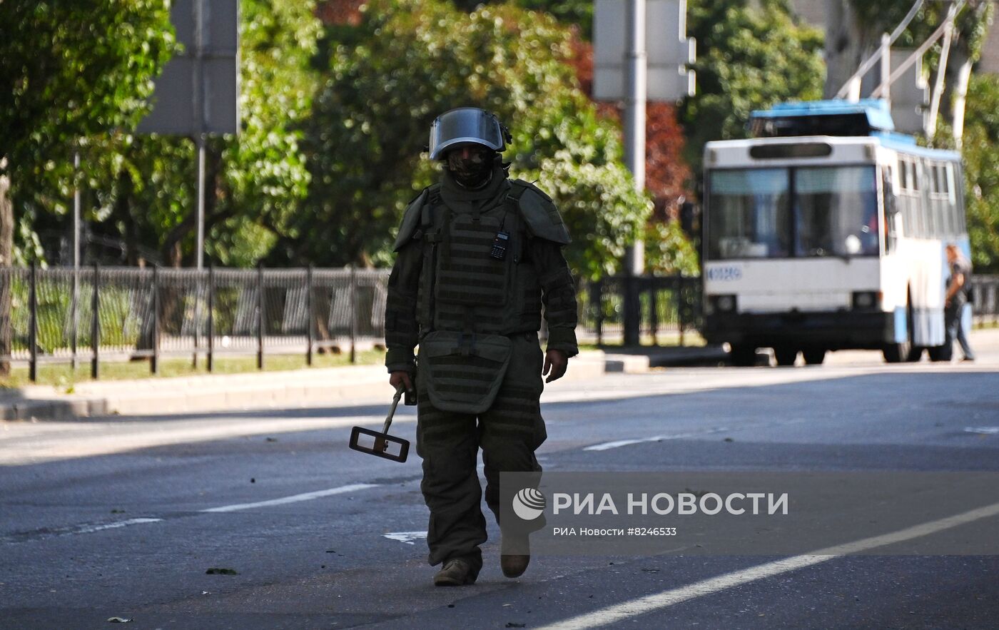 Разминирование в центре Донецка