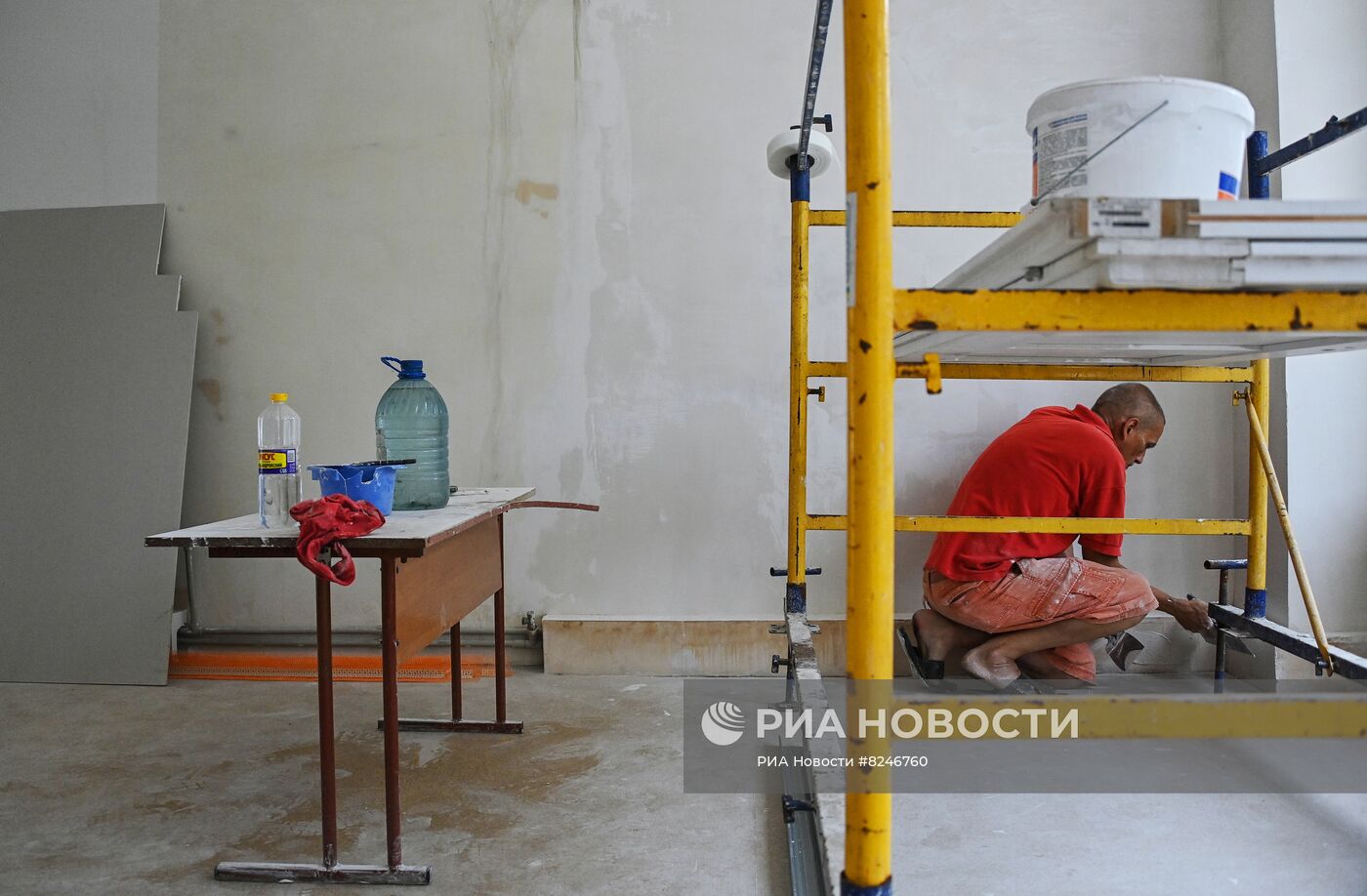 Восстановление детсада в Мариуполе строителями из РФ