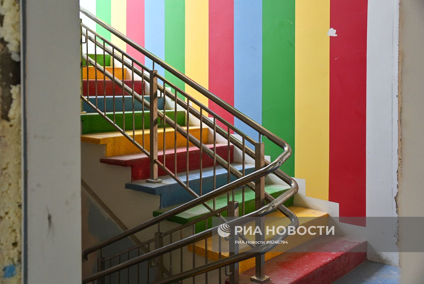 Восстановление детсада в Мариуполе строителями из РФ